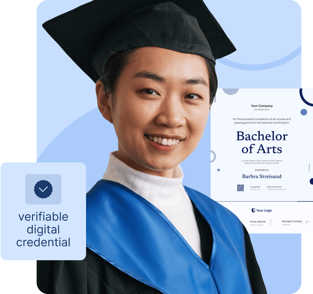 Elevate your institution’s reputation with  digital credentials