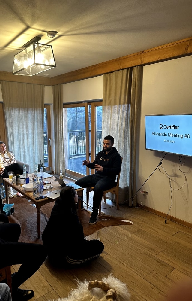 Snapshot of Certifier's latest offsite in Zakopane