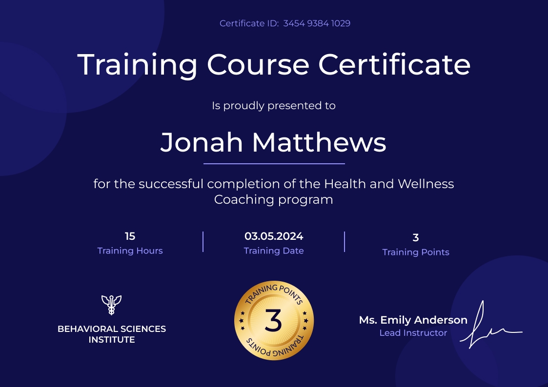 Majestic and professional course certificate template landscape