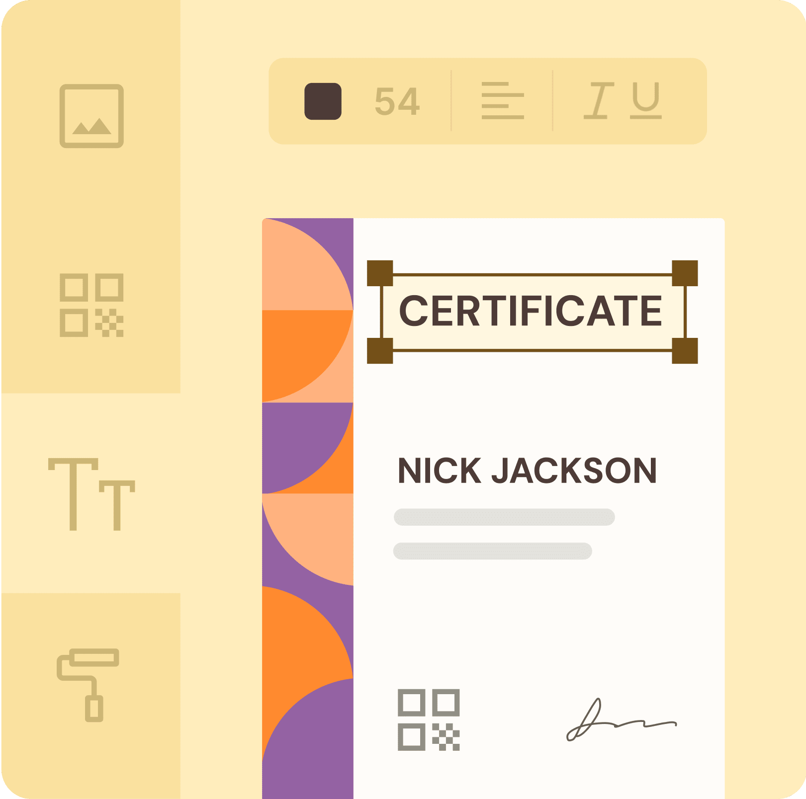 Create professional certificate designs in minutes