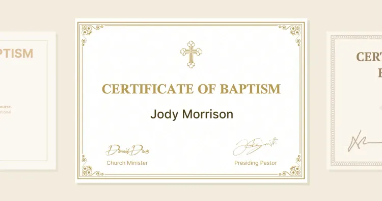 15 Certificate of Baptism Templates to Edit cover image