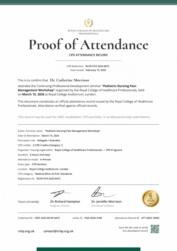 Green Proof Of Attendance Template image 1