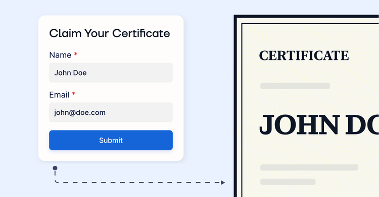 How to Let Recipients Request Their Own Certificate cover image