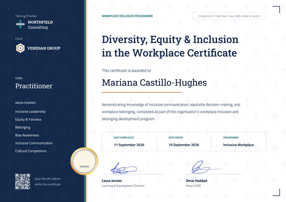 Diversity, Equity & Inclusion in the Workplace Certificate