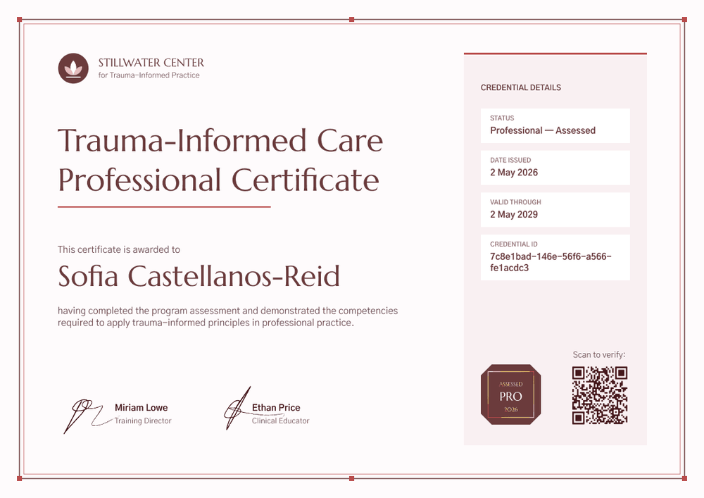 Trauma-Informed Care Professional Certificate