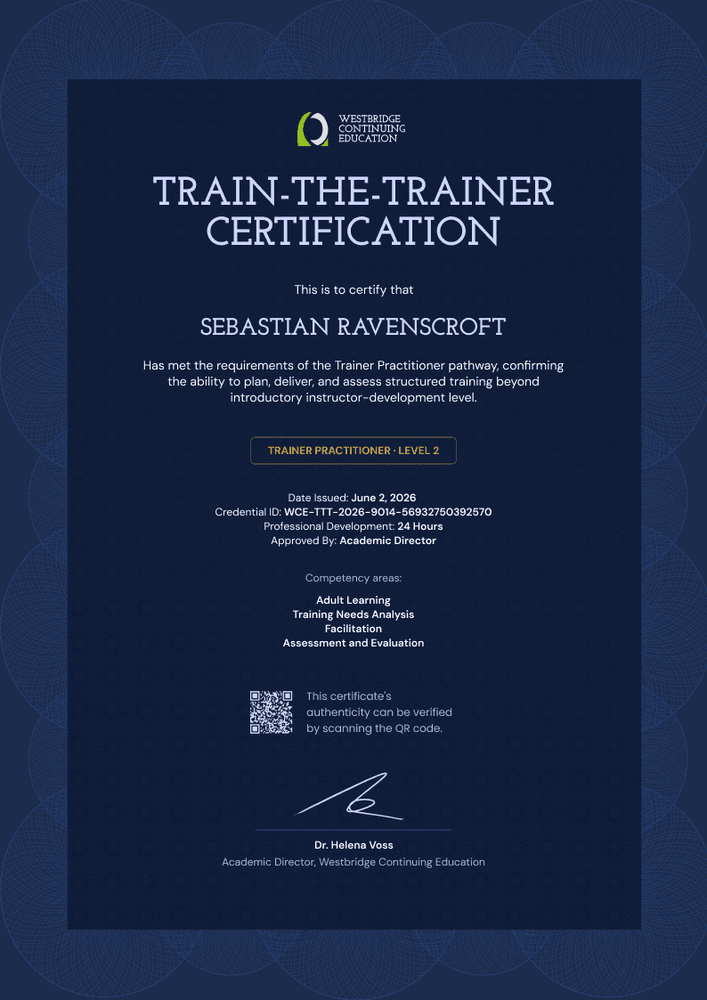 Train-the-Trainer Practitioner Certificate