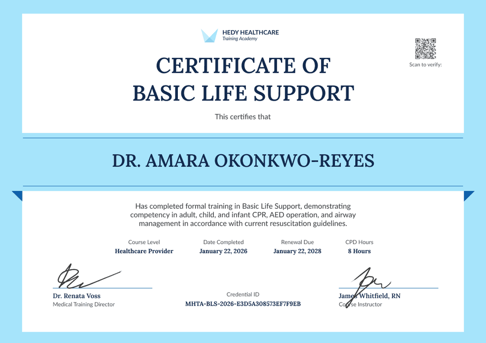 Healthcare Provider BLS Certificate