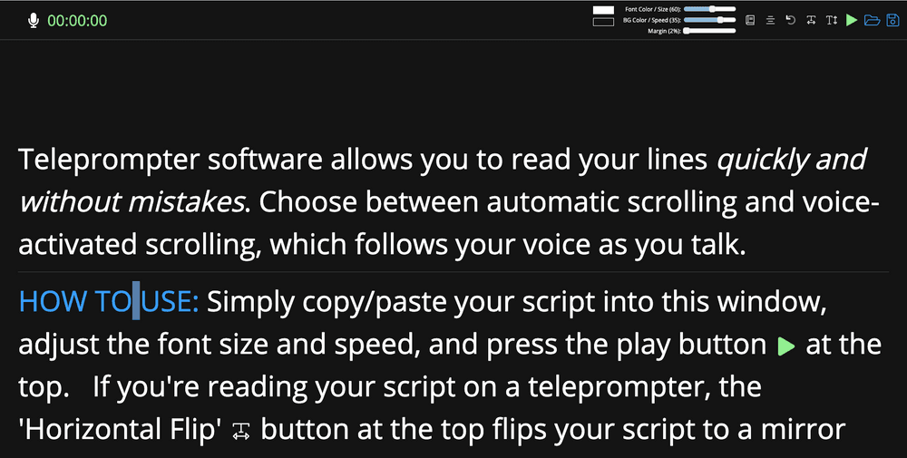 Teleprompter Mirror