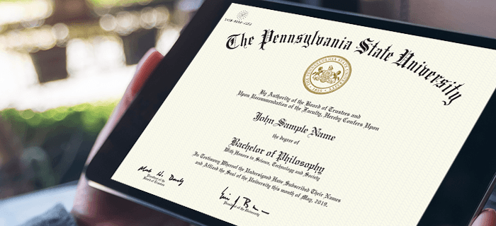 Penn University Eletronic Diploma