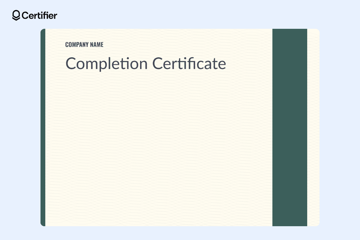 Certificate of appreciation for speaker template word with a cream background and green vertical bars on each side.