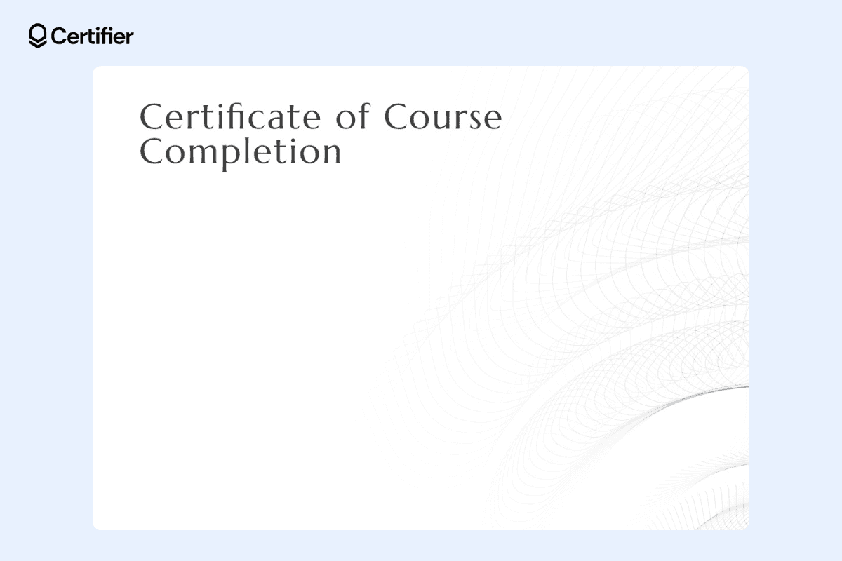 Certificate background template free download with a delicate pattern on the right side.