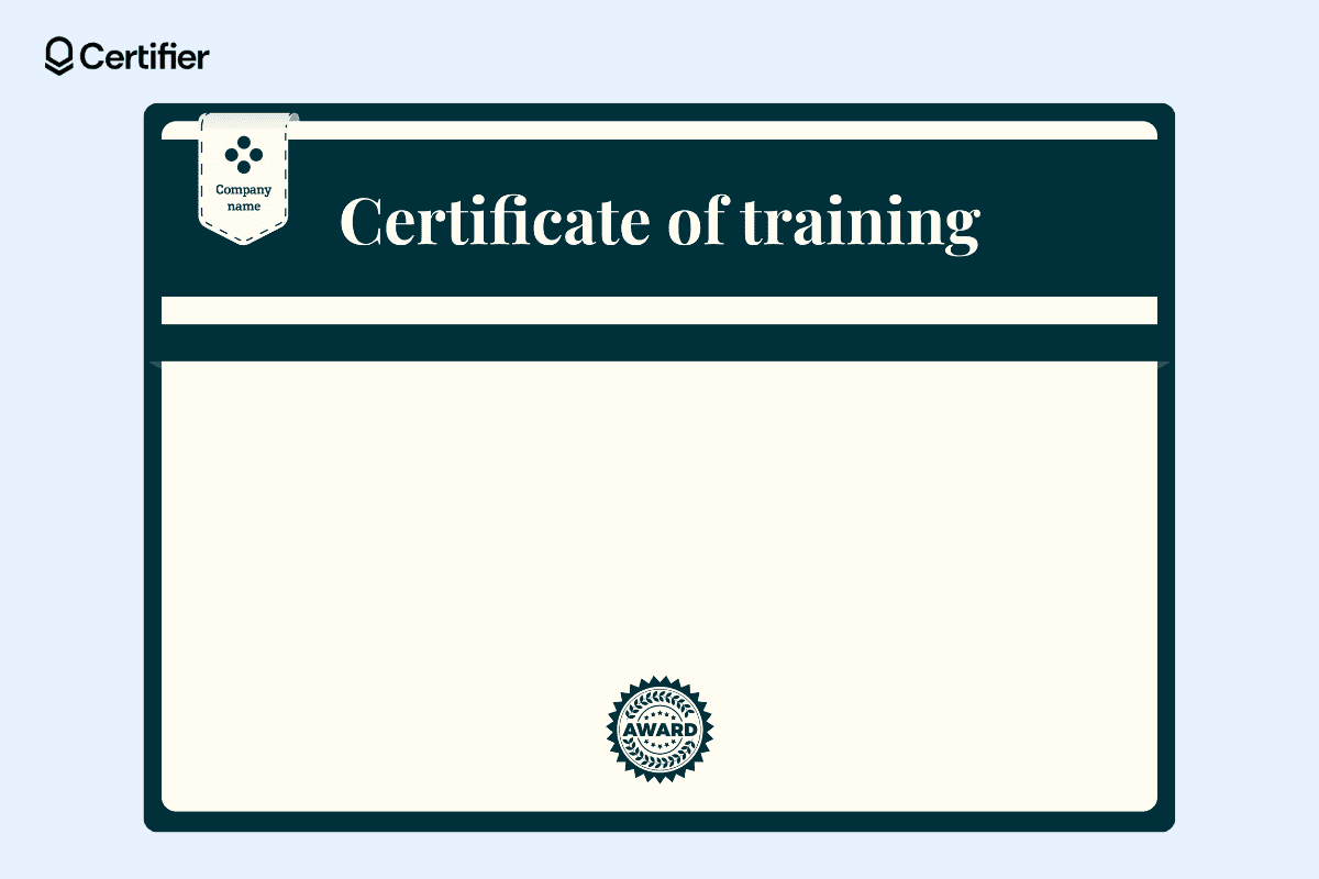 Certificate of appearance template word with a dark green and white layout.