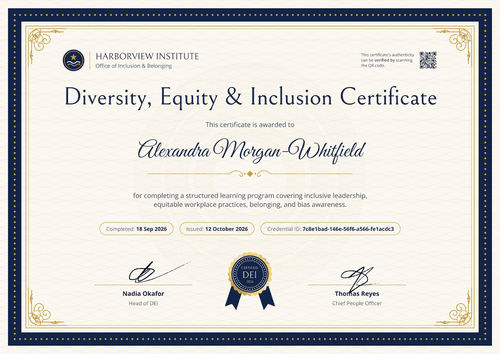 Diversity, Equity & Inclusion Certificate