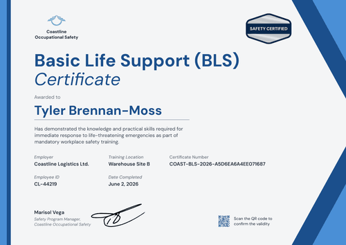 Workplace BLS Certificate