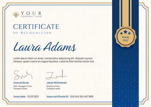 blue professional certificate of recognition landscape 12381 blue professional certificate of recognition landscape 12381