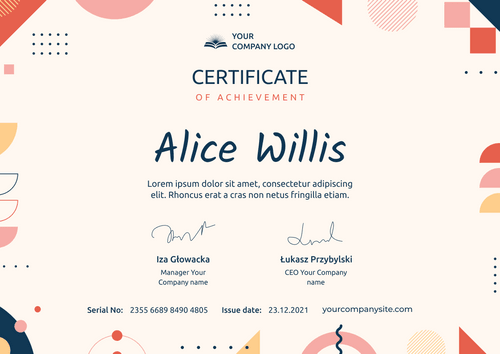 blue red modern certificate of training landscape 12298 blue red modern certificate of training landscape 12298