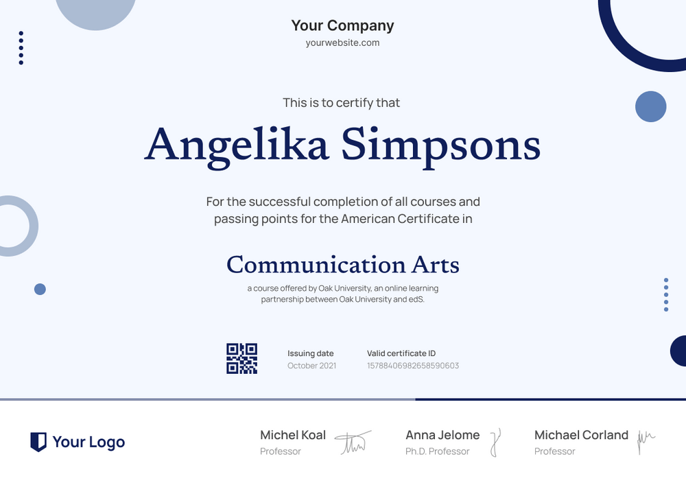 blue modern certificate of course landscape 12749 blue modern certificate of course landscape 12749