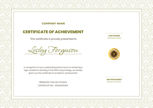 olive formal certificate of achievement landscape 12723 olive formal certificate of achievement landscape 12723