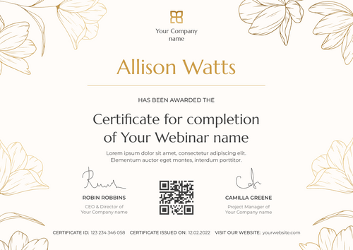 brown modern certificate of webinar landscape 12930 brown modern certificate of webinar landscape 12930