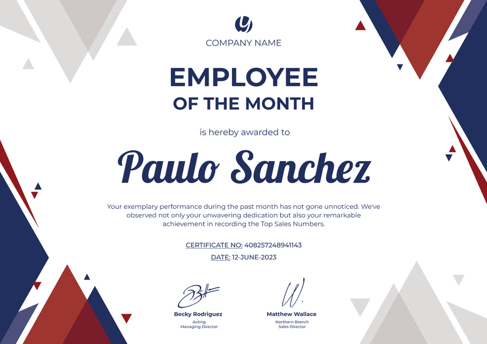 Professional and refined employee of the month certificate template landscape Professional and refined employee of the month certificate template landscape