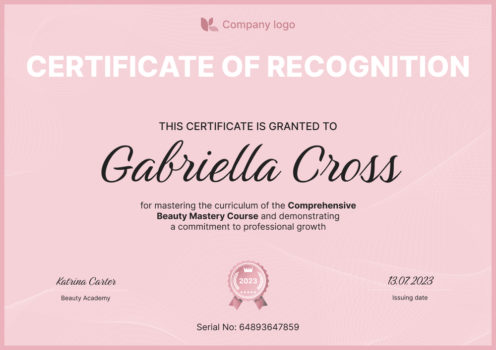 Clean and simple certificate of recognition template landscape Clean and simple certificate of recognition template landscape