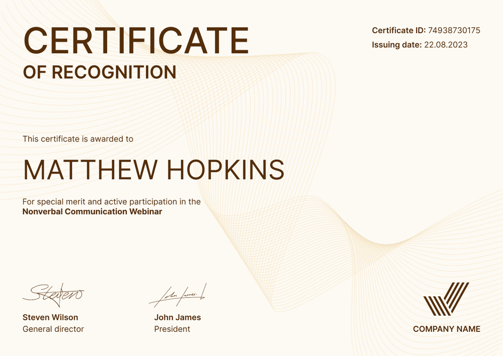 Professional and polished certificate of recognition template landscape Professional and polished certificate of recognition template landscape