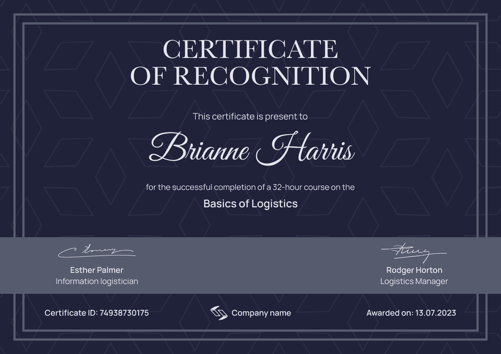 Premium and adept recognition certificate template landscape Premium and adept recognition certificate template landscape