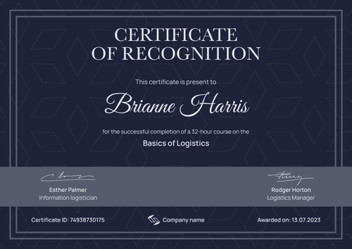 Premium and adept recognition certificate template landscape Premium and adept recognition certificate template landscape