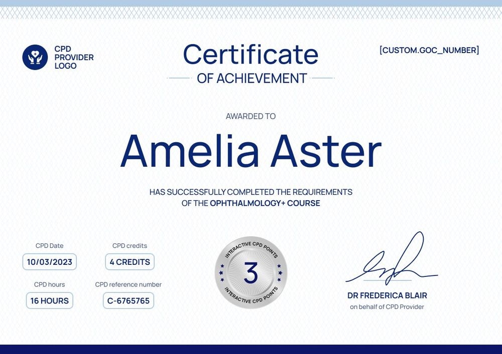 Simple and professional CPD certificate template landscape Simple and professional CPD certificate template landscape