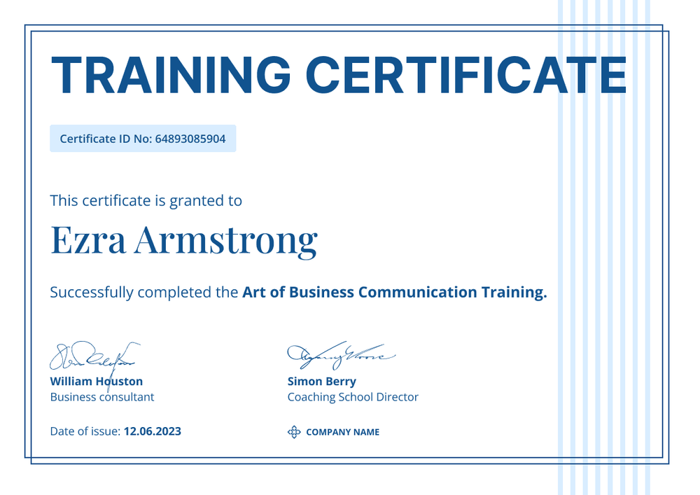 Simple and minimal certificate of training template landscape Simple and minimal certificate of training template landscape