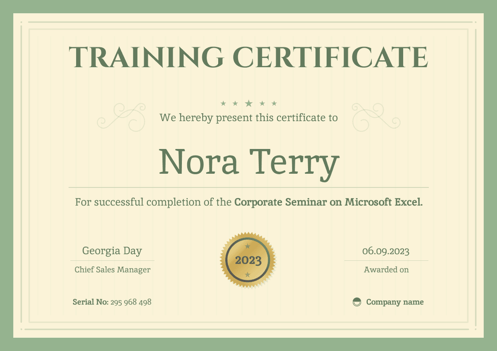 Formal and remarkable certificate of training template landscape Formal and remarkable certificate of training template landscape