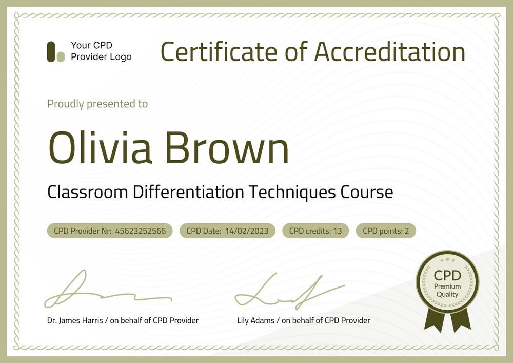 Professional and stylish CPD certificate template landscape Professional and stylish CPD certificate template landscape