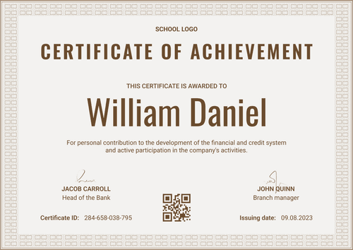 Formal and standard certificate of achievement landscape Formal and standard certificate of achievement landscape