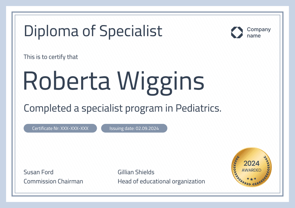 Professional and plain diploma certificate template landscape Professional and plain diploma certificate template landscape