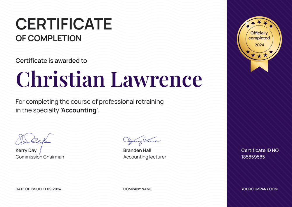 Organized and professional editable diploma template landscape Organized and professional editable diploma template landscape