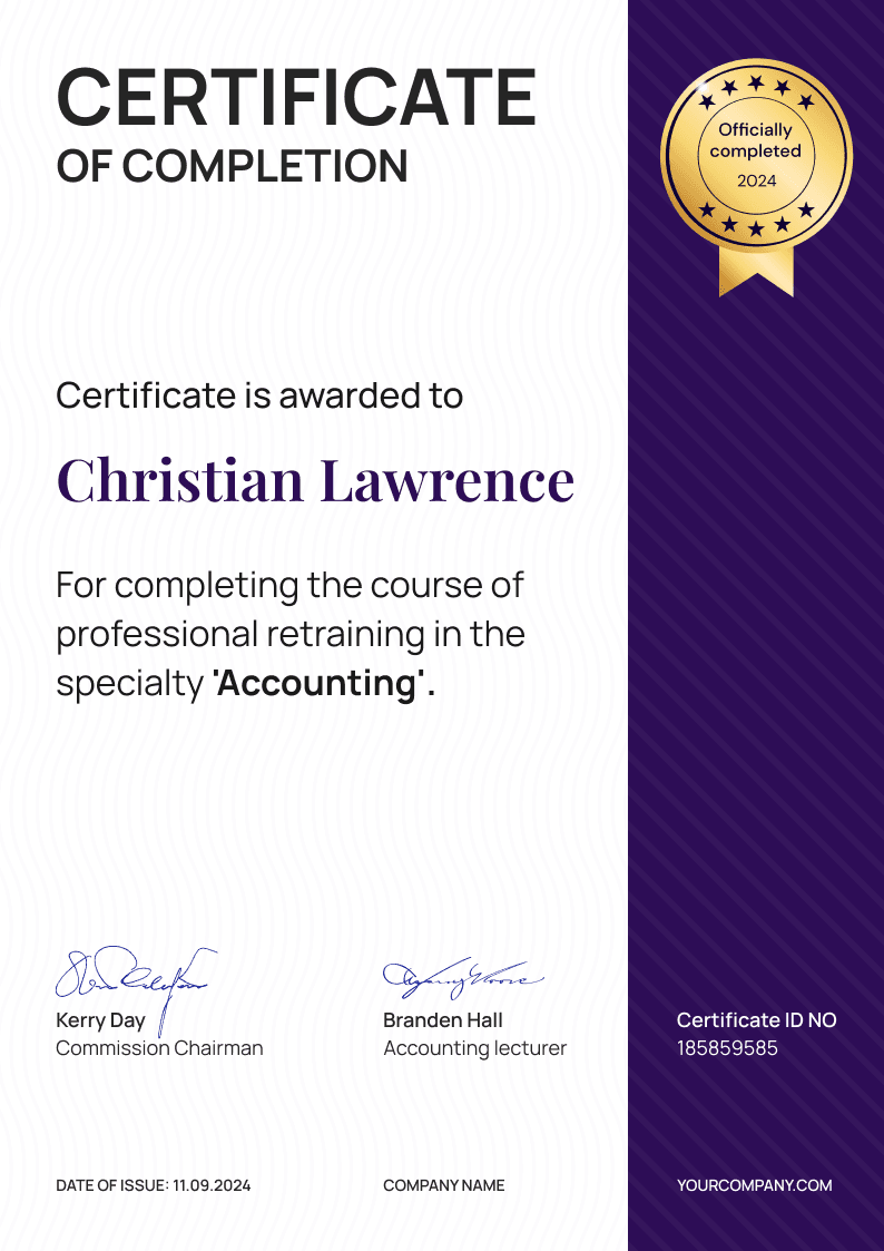 Organized and professional editable diploma template Organized and professional editable diploma template