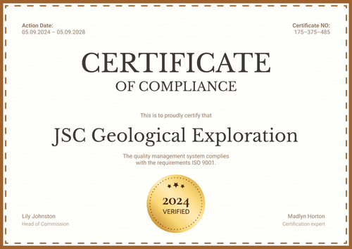Classic and professional certificate of compliance landscape Classic and professional certificate of compliance landscape