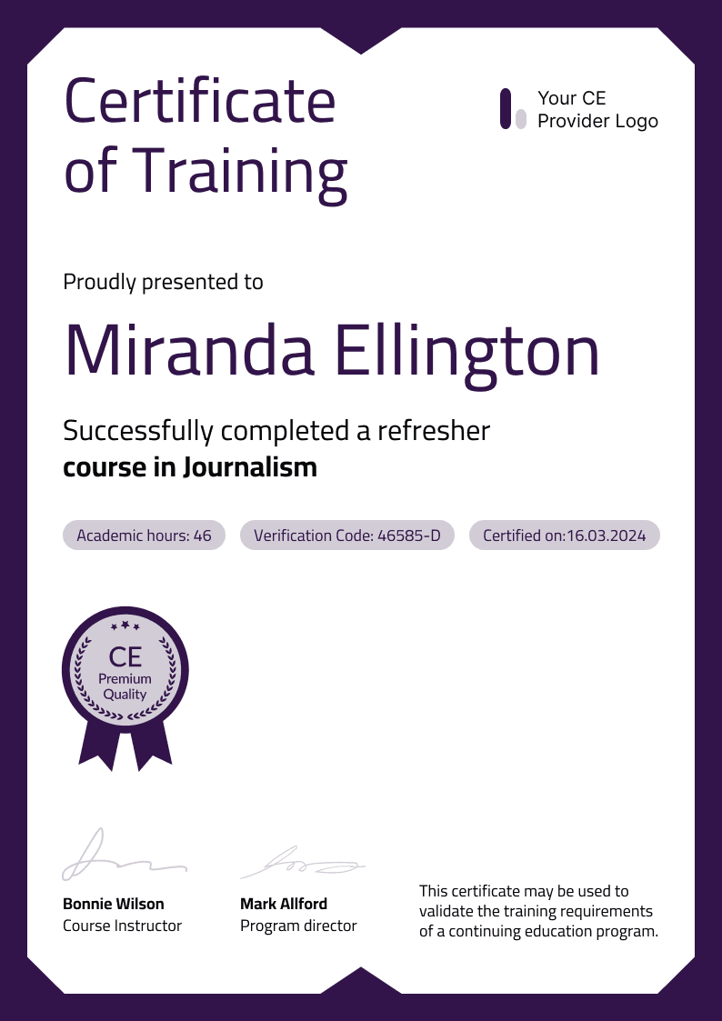 Customizable and professional CE certificate template Customizable and professional CE certificate template