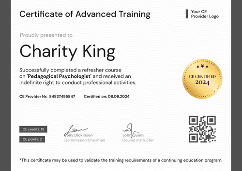 Minimalistic and professional CE certificate template landscape Minimalistic and professional CE certificate template landscape