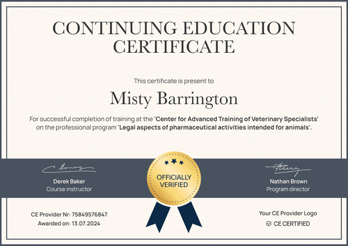 Classic and professional Continuing Education certificate template landscape Classic and professional Continuing Education certificate template landscape