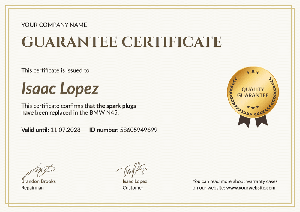 Simple and customizable warranty certificate template landscape Simple and customizable warranty certificate template landscape
