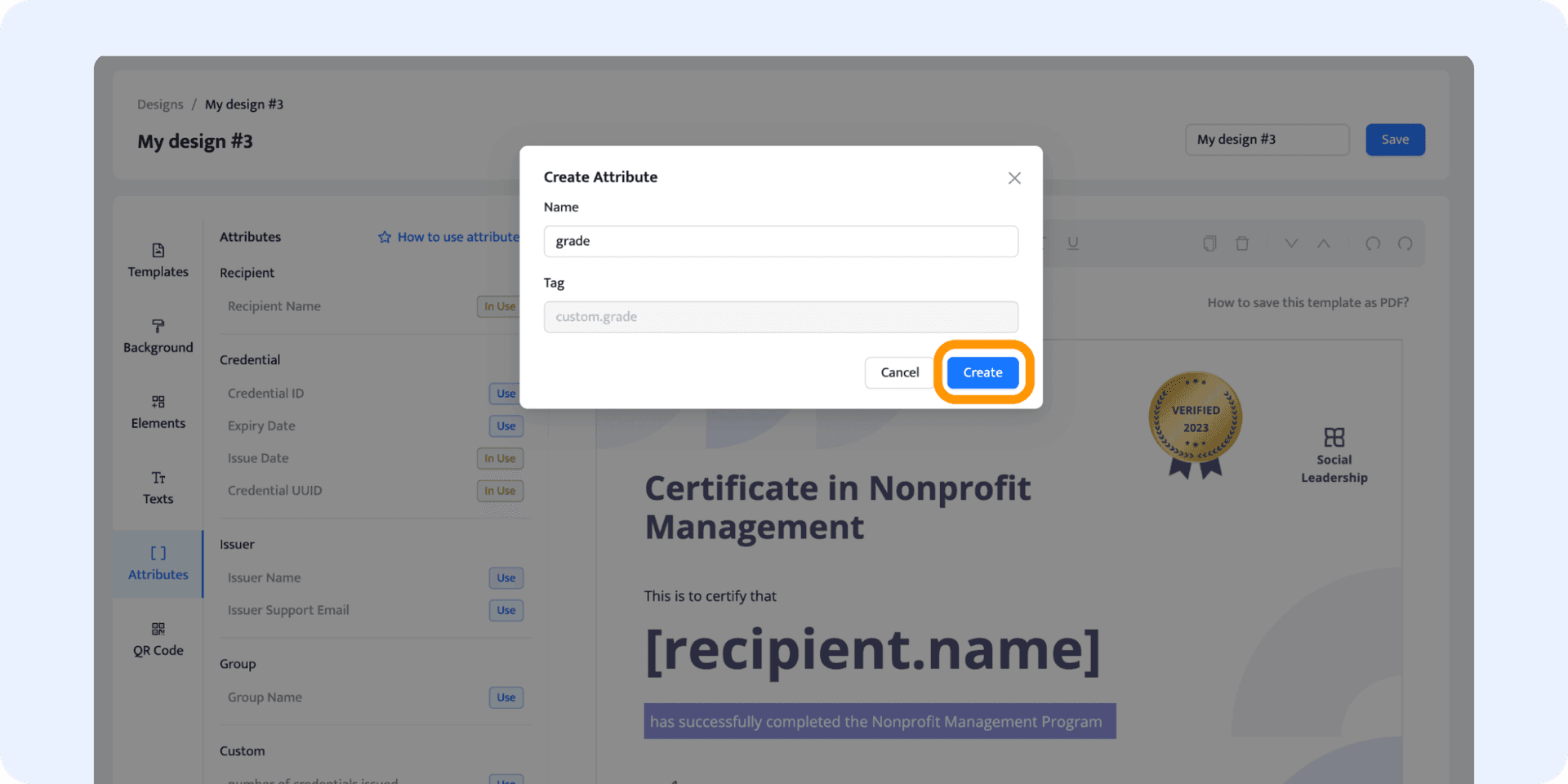 Adding custom attributes, e.g. grades. Adding custom attributes, e.g. grades.