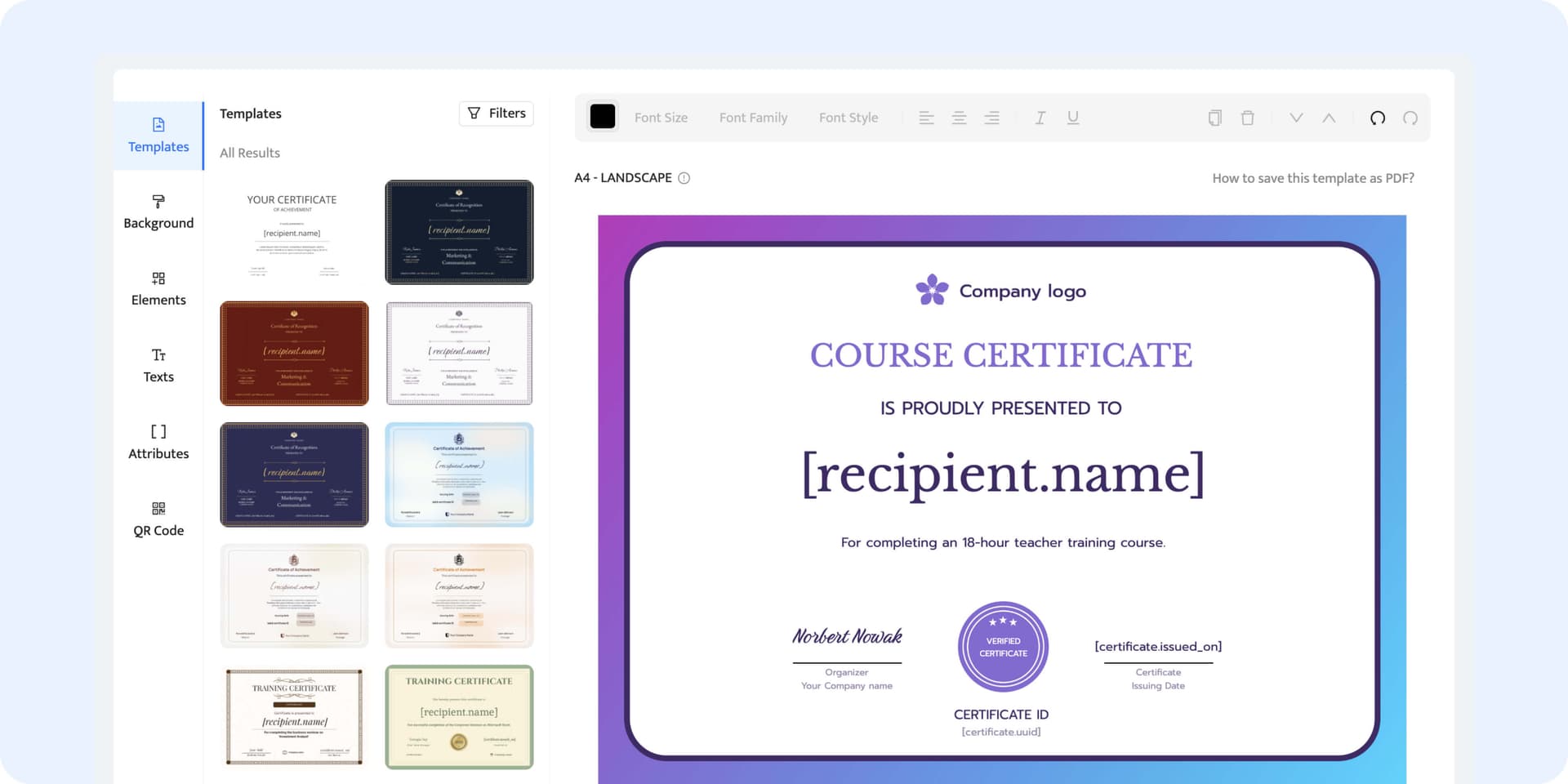 Choosing certificate templates that suits best as PDF. Choosing certificate templates that suits best as PDF.