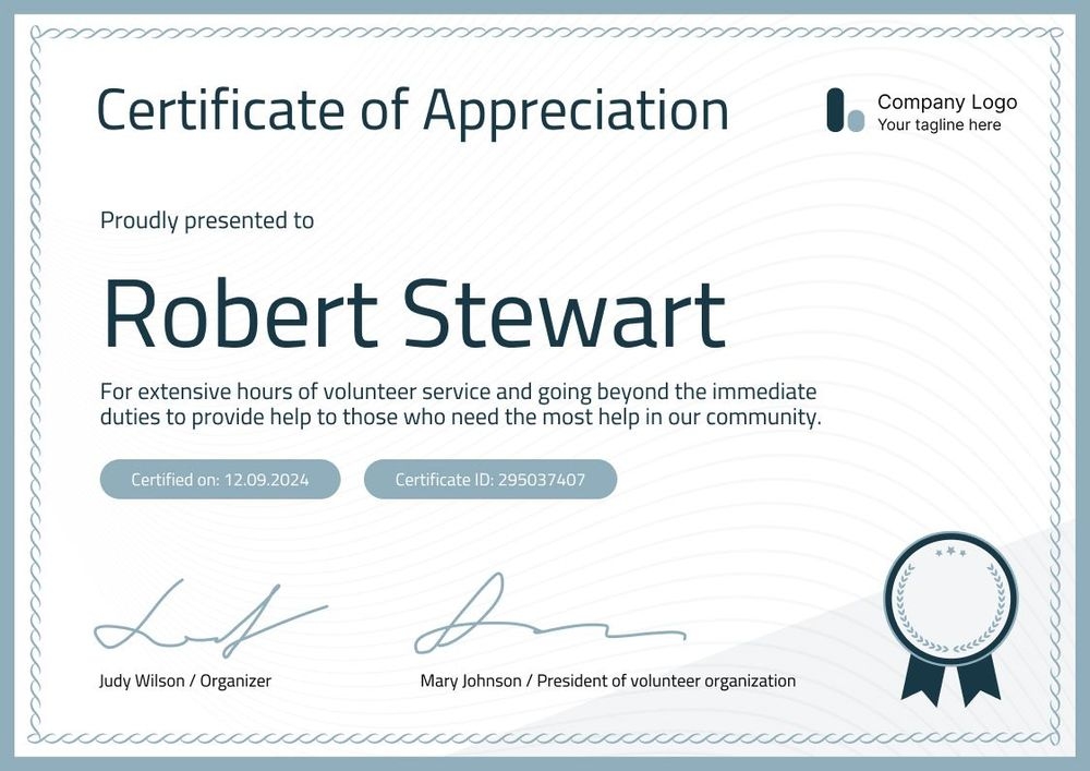 Modern and professional certificate of appreciation template landscape Modern and professional certificate of appreciation template landscape