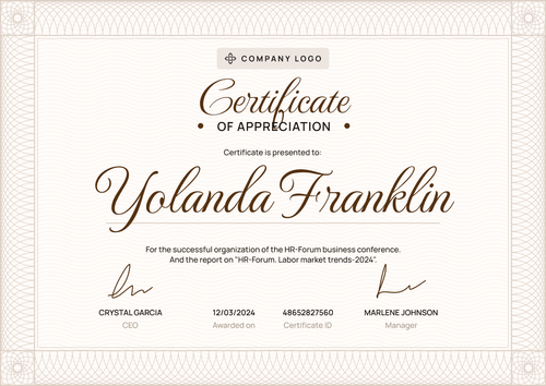 Elegant and professional certificate of appreciation template landscape Elegant and professional certificate of appreciation template landscape