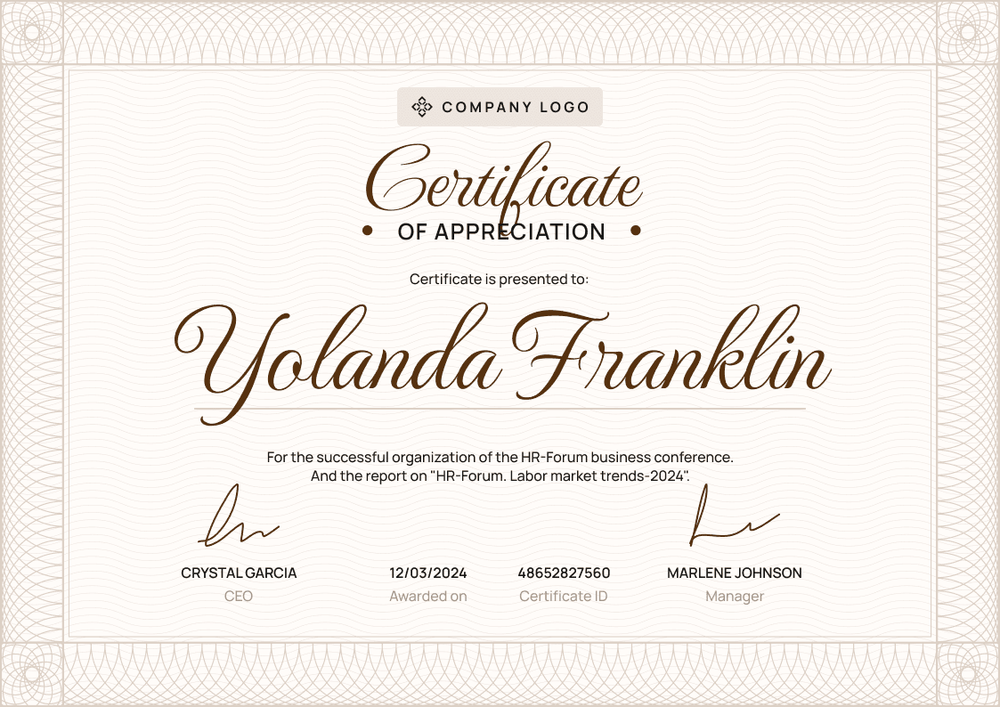 Elegant and professional certificate of appreciation template landscape Elegant and professional certificate of appreciation template landscape