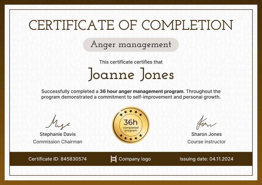 Professional and superior anger management certificate template landscape Professional and superior anger management certificate template landscape
