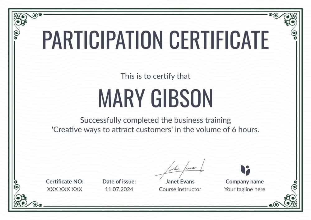 Traditional and professional workshop certificate template landscape Traditional and professional workshop certificate template landscape