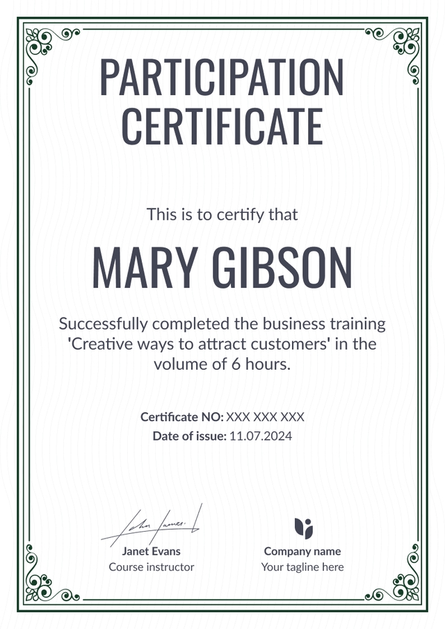 Traditional and professional workshop certificate template Traditional and professional workshop certificate template