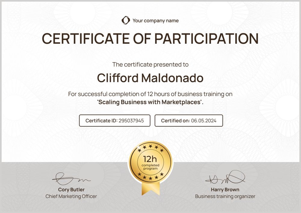 Organized and professional workshop certificate template landscape Organized and professional workshop certificate template landscape